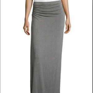 Ruched-waist Maxi Skirt